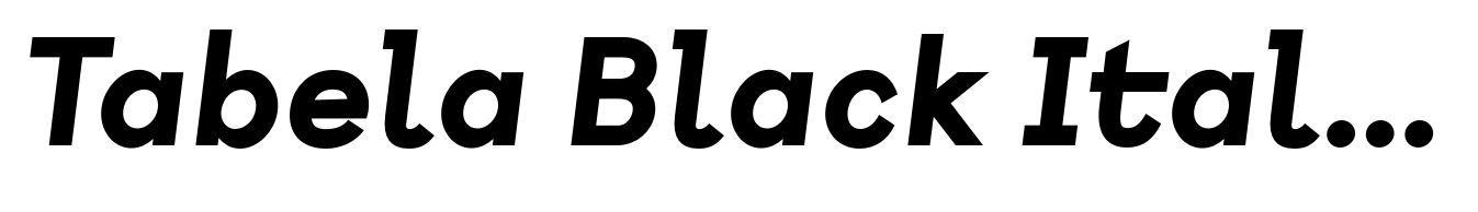 Tabela Black Italic